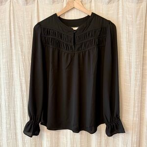 LOFT Black Long Sleeved Blouse Medium